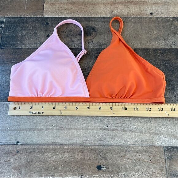SHEIN Girls Color Block Bikini Swimsuit Removable Pads Size 160/ US 13/14 - Picture 9 of 14